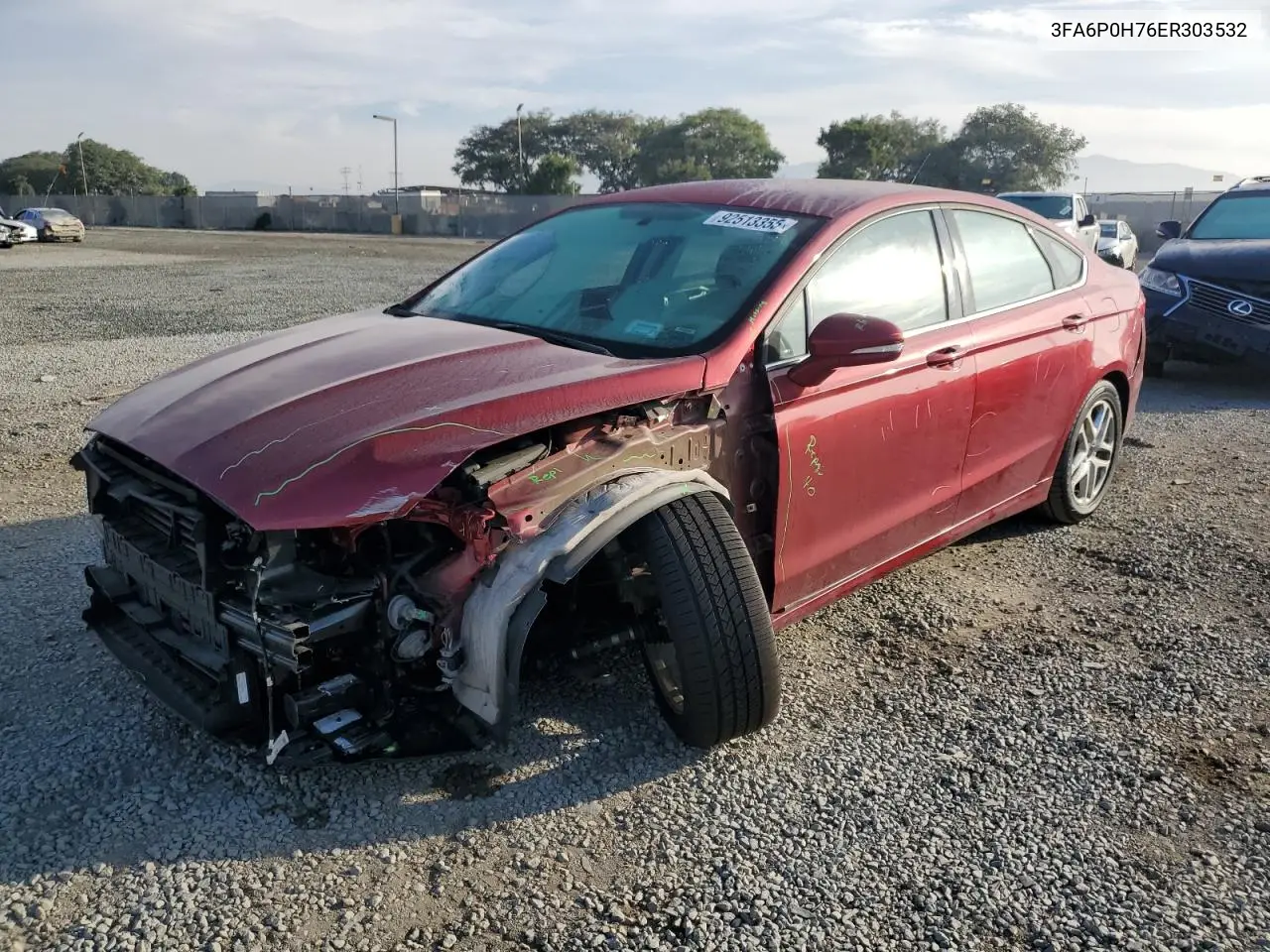 3FA6P0H76ER303532 2014 Ford Fusion Se
