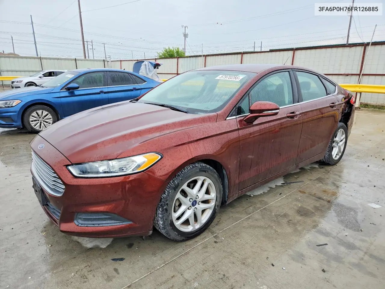 2015 Ford Fusion Se VIN: 3FA6P0H76FR126885 Lot: 57970256