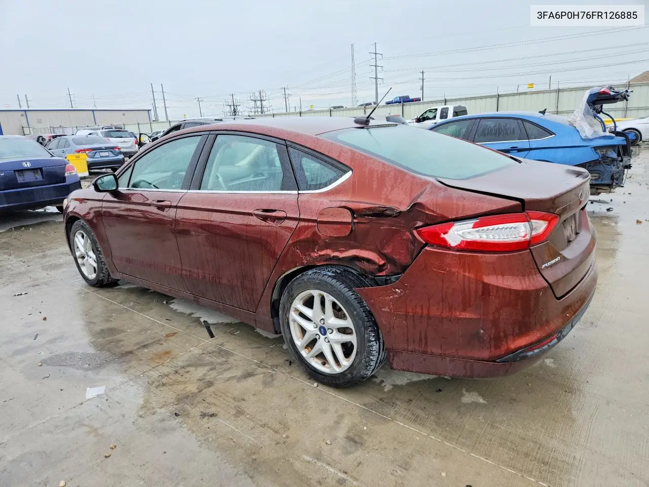 2015 Ford Fusion Se VIN: 3FA6P0H76FR126885 Lot: 57970256