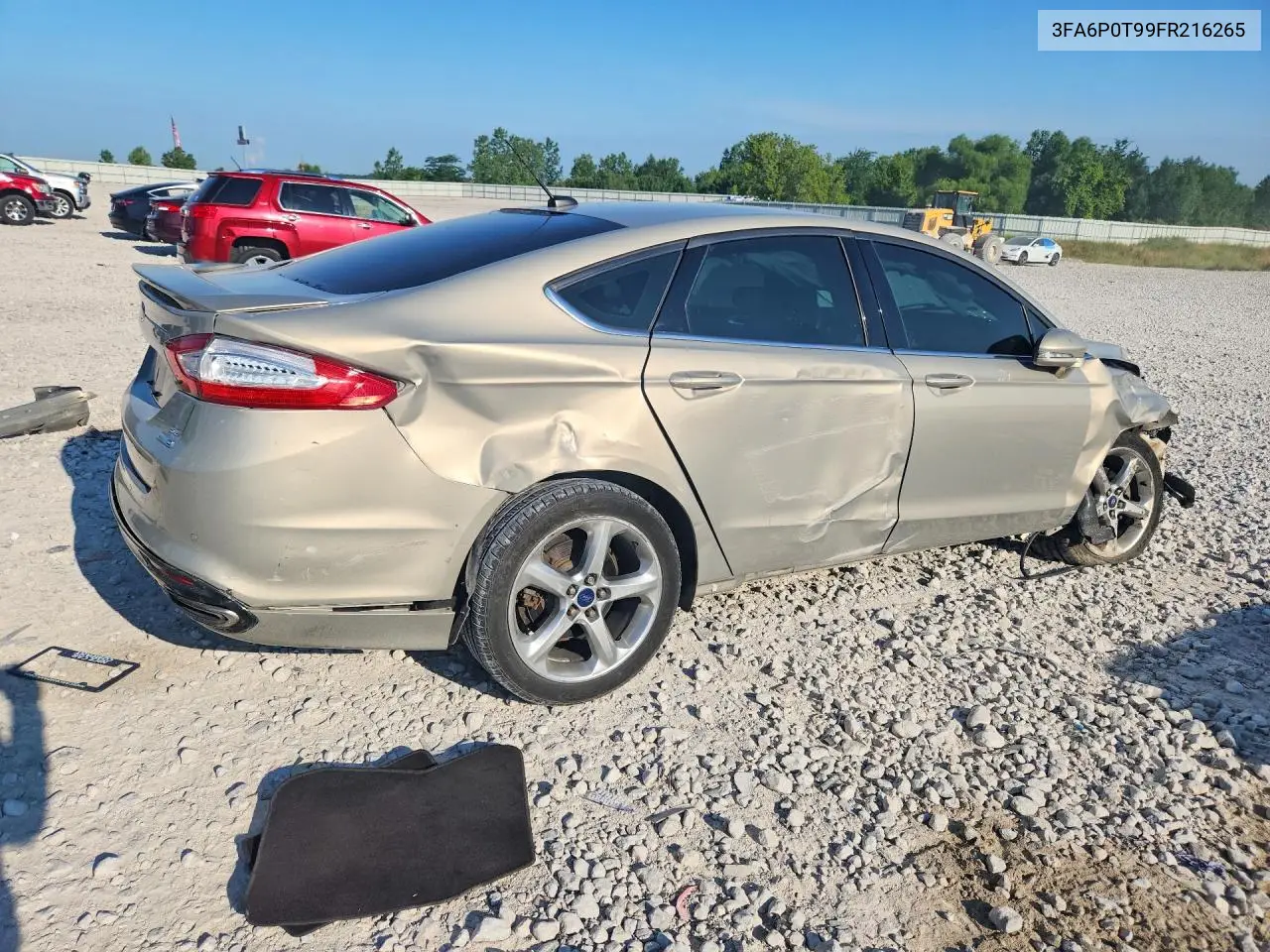 2015 Ford Fusion Se VIN: 3FA6P0T99FR216265 Lot: 60245696