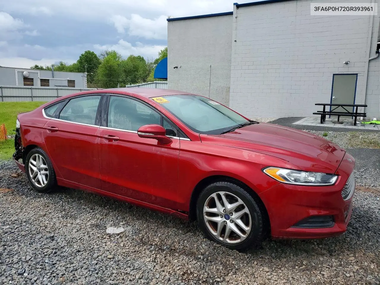 2016 Ford Fusion Se VIN: 3FA6P0H72GR393961 Lot: 53438996