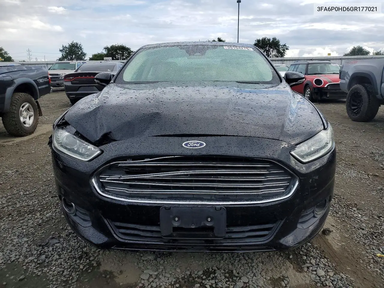 2016 Ford Fusion Se VIN: 3FA6P0HD6GR177021 Lot: 55194276
