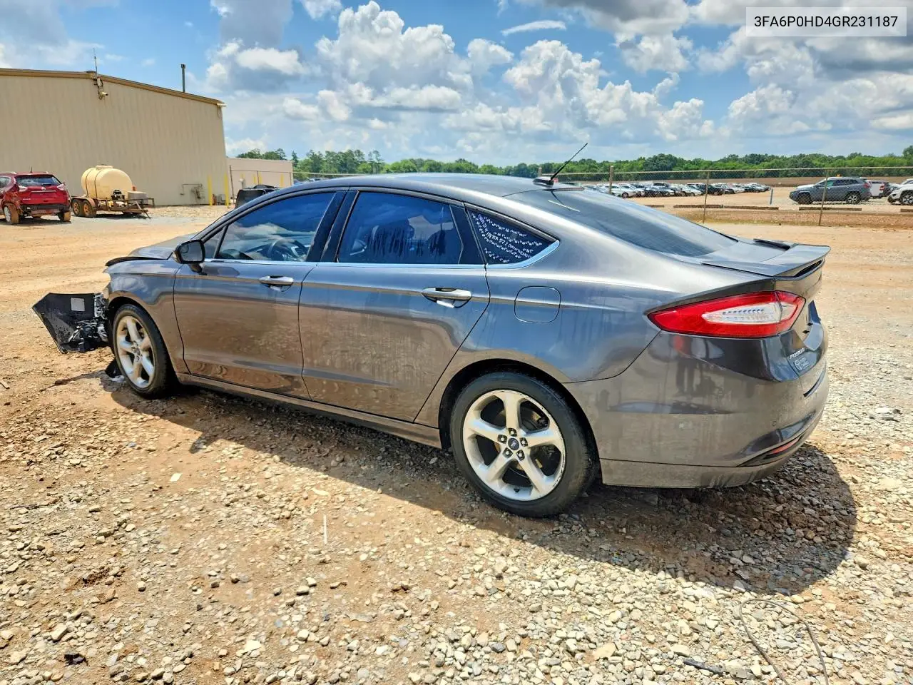 2016 Ford Fusion Se VIN: 3FA6P0HD4GR231187 Lot: 56591286