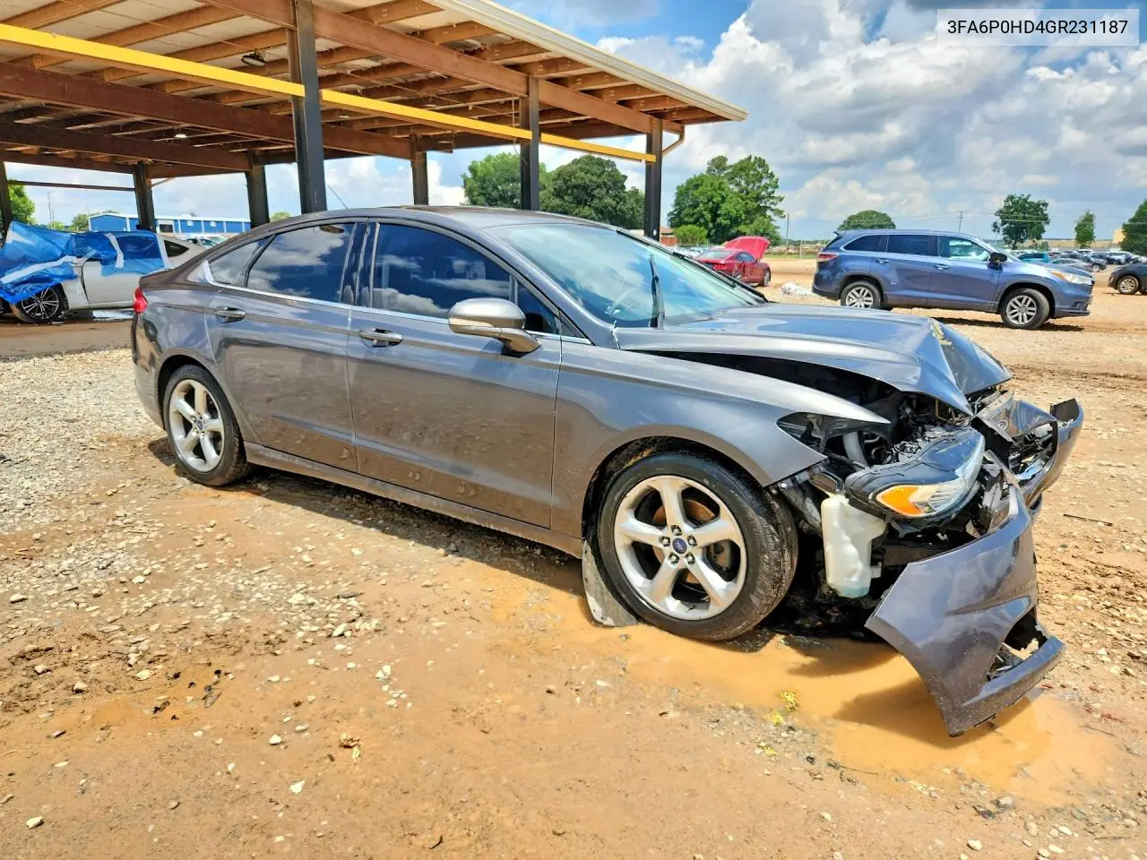 2016 Ford Fusion Se VIN: 3FA6P0HD4GR231187 Lot: 56591286