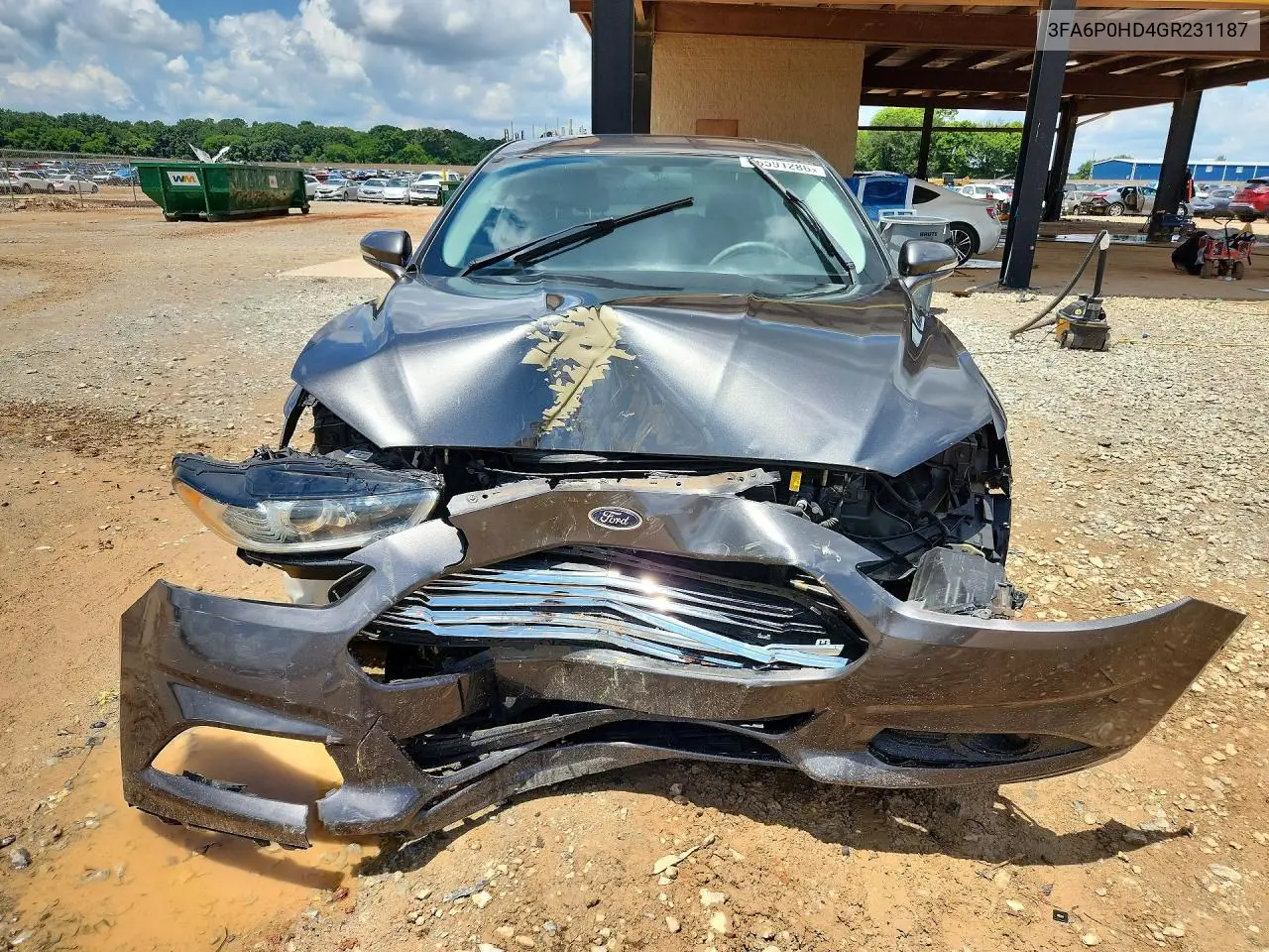 2016 Ford Fusion Se VIN: 3FA6P0HD4GR231187 Lot: 56591286
