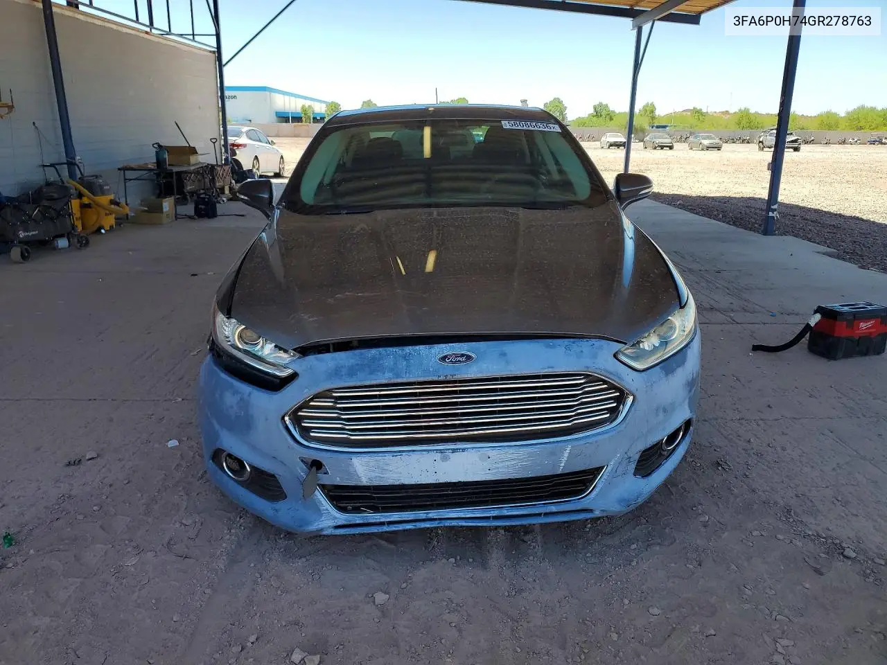 2016 Ford Fusion Se VIN: 3FA6P0H74GR278763 Lot: 58086636