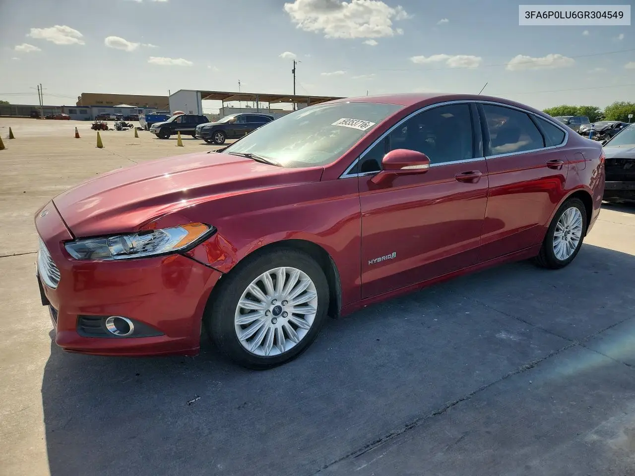 2016 Ford Fusion Se Hybrid VIN: 3FA6P0LU6GR304549 Lot: 59353716