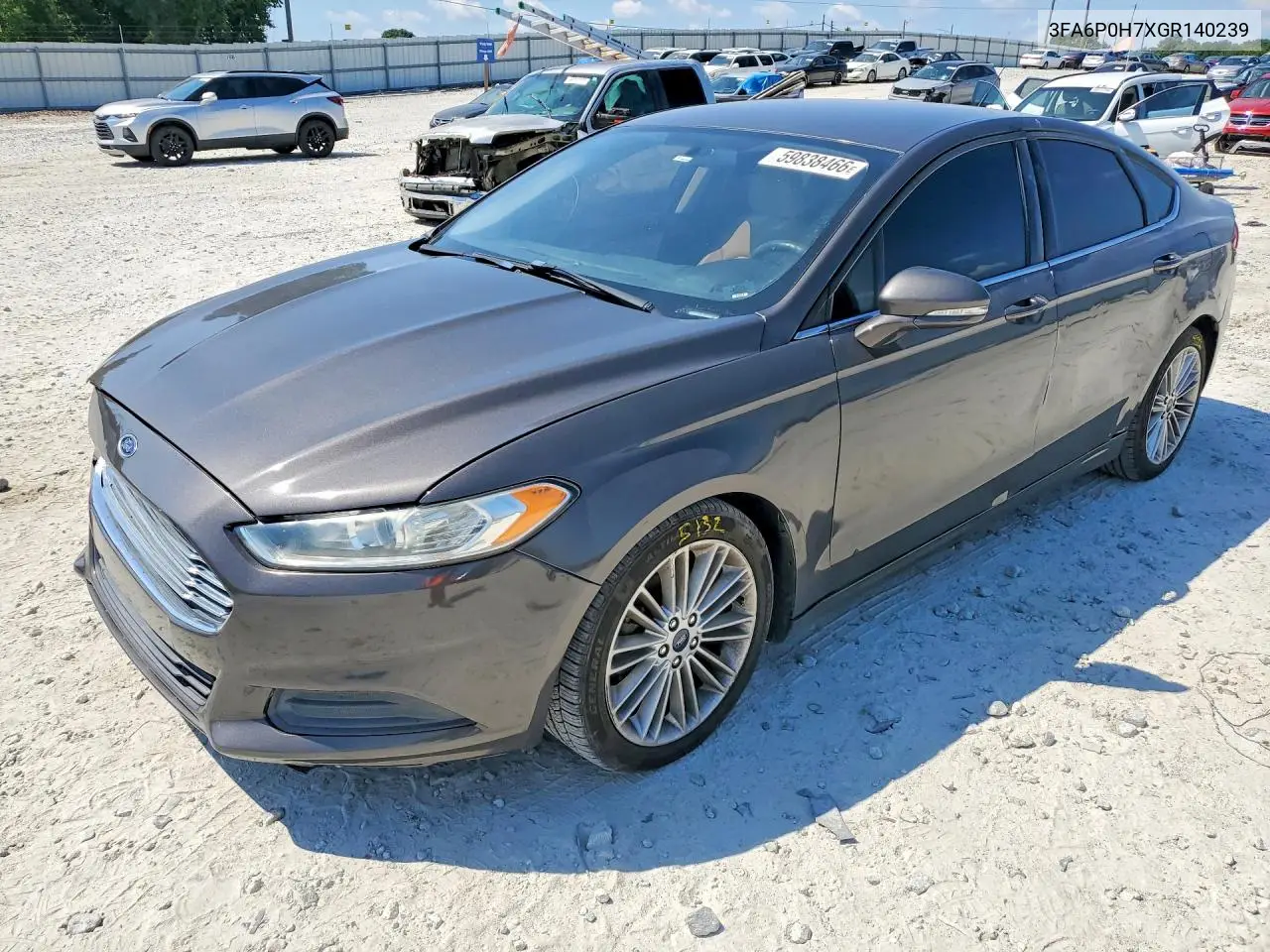 2016 Ford Fusion Se VIN: 3FA6P0H7XGR140239 Lot: 59838466