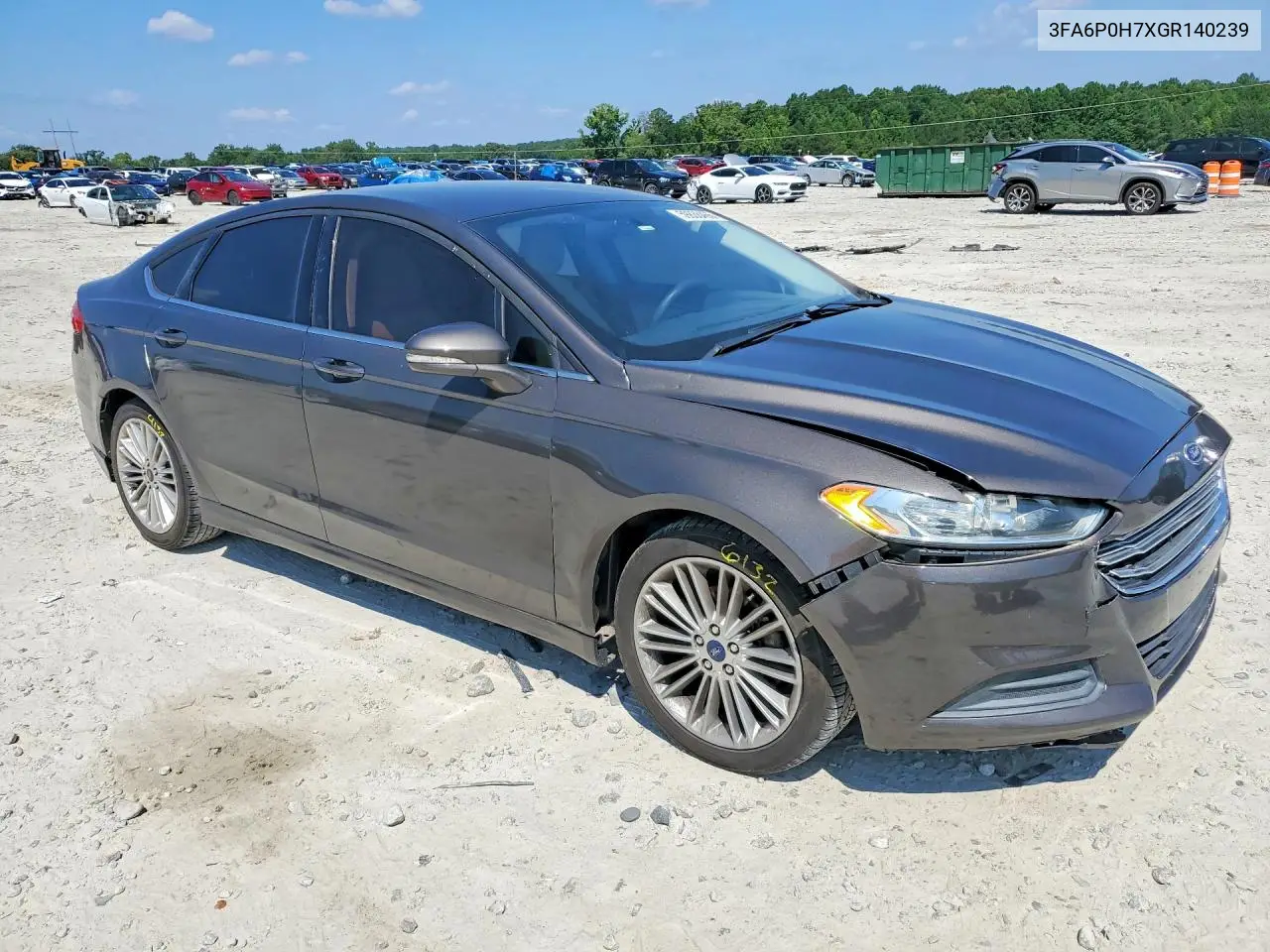 2016 Ford Fusion Se VIN: 3FA6P0H7XGR140239 Lot: 59838466