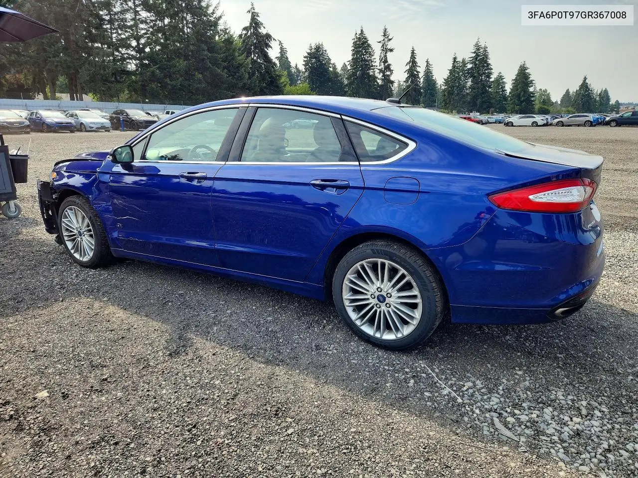 2016 Ford Fusion Se VIN: 3FA6P0T97GR367008 Lot: 61048316