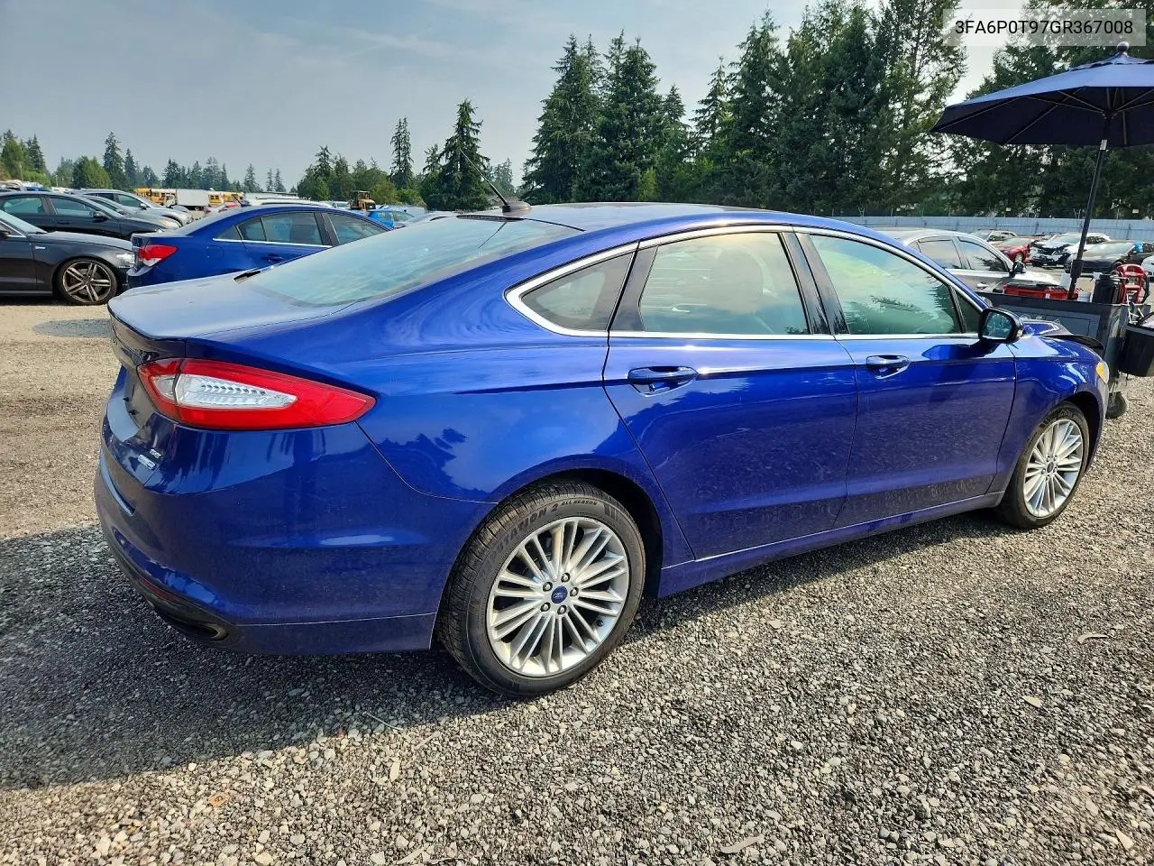 2016 Ford Fusion Se VIN: 3FA6P0T97GR367008 Lot: 61048316