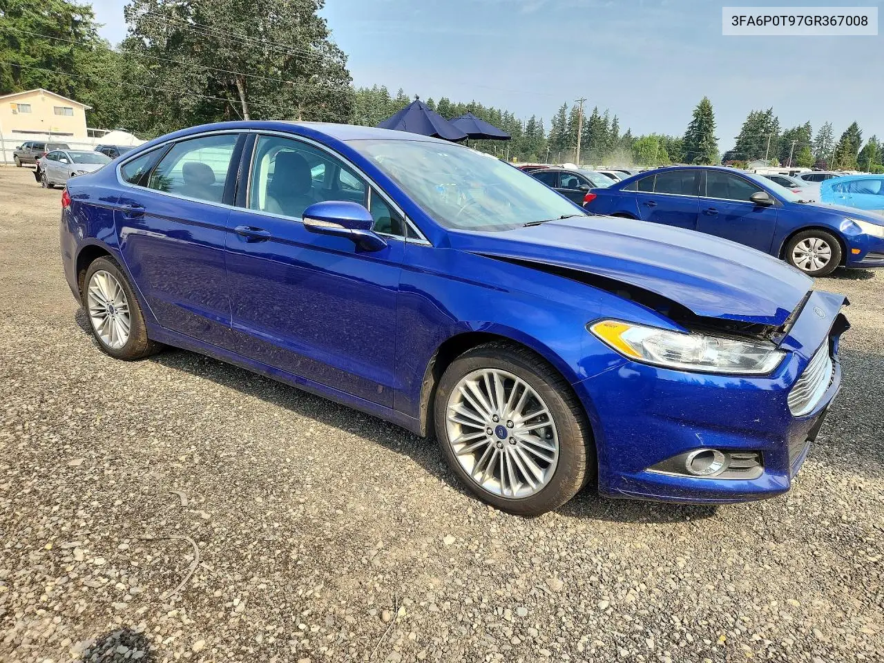 2016 Ford Fusion Se VIN: 3FA6P0T97GR367008 Lot: 61048316