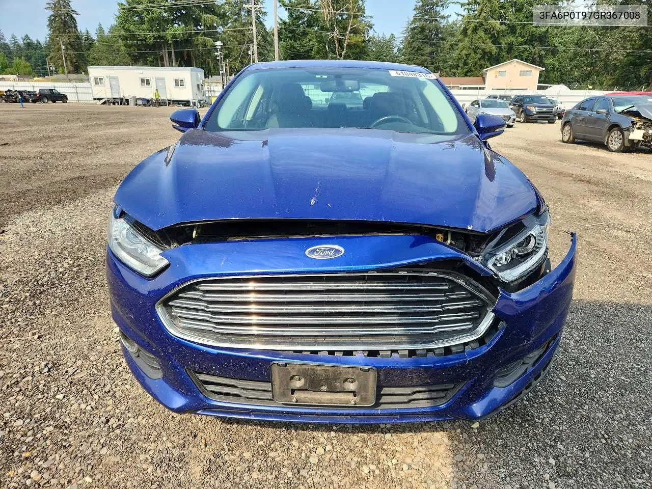 2016 Ford Fusion Se VIN: 3FA6P0T97GR367008 Lot: 61048316