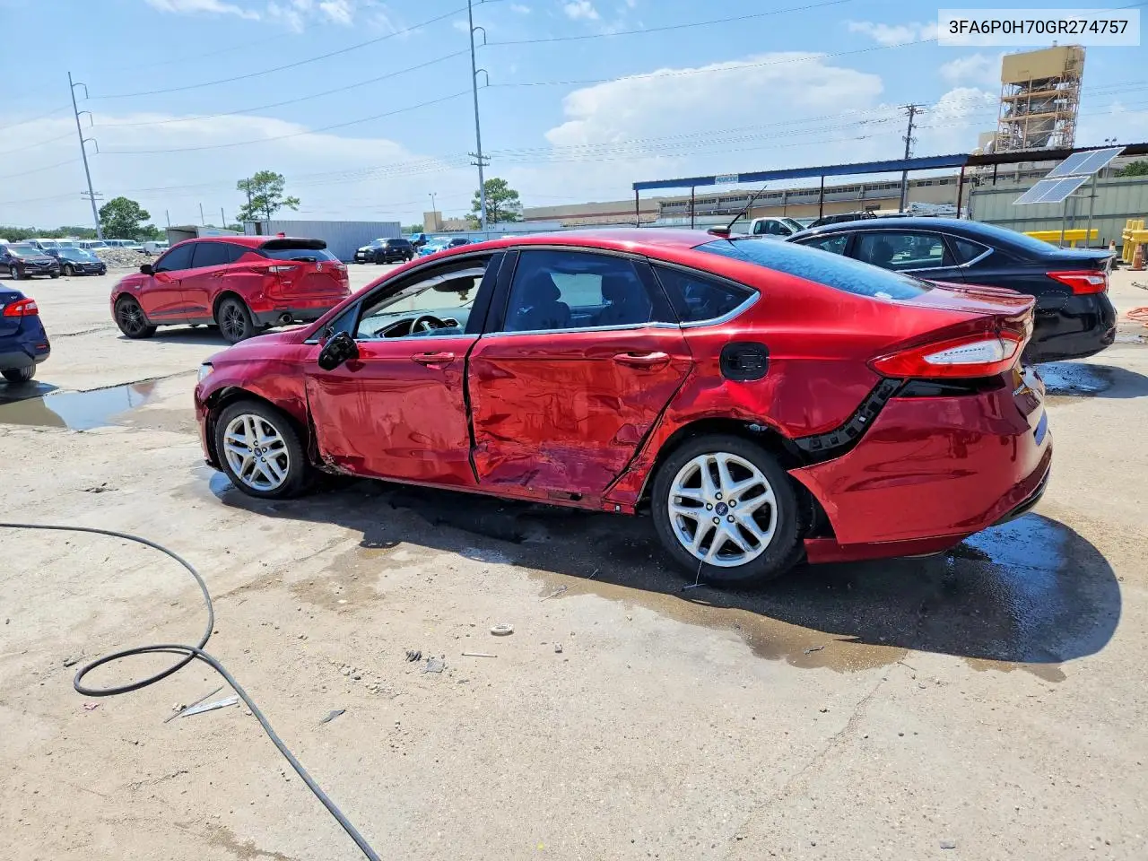 2016 Ford Fusion Se VIN: 3FA6P0H70GR274757 Lot: 61238246
