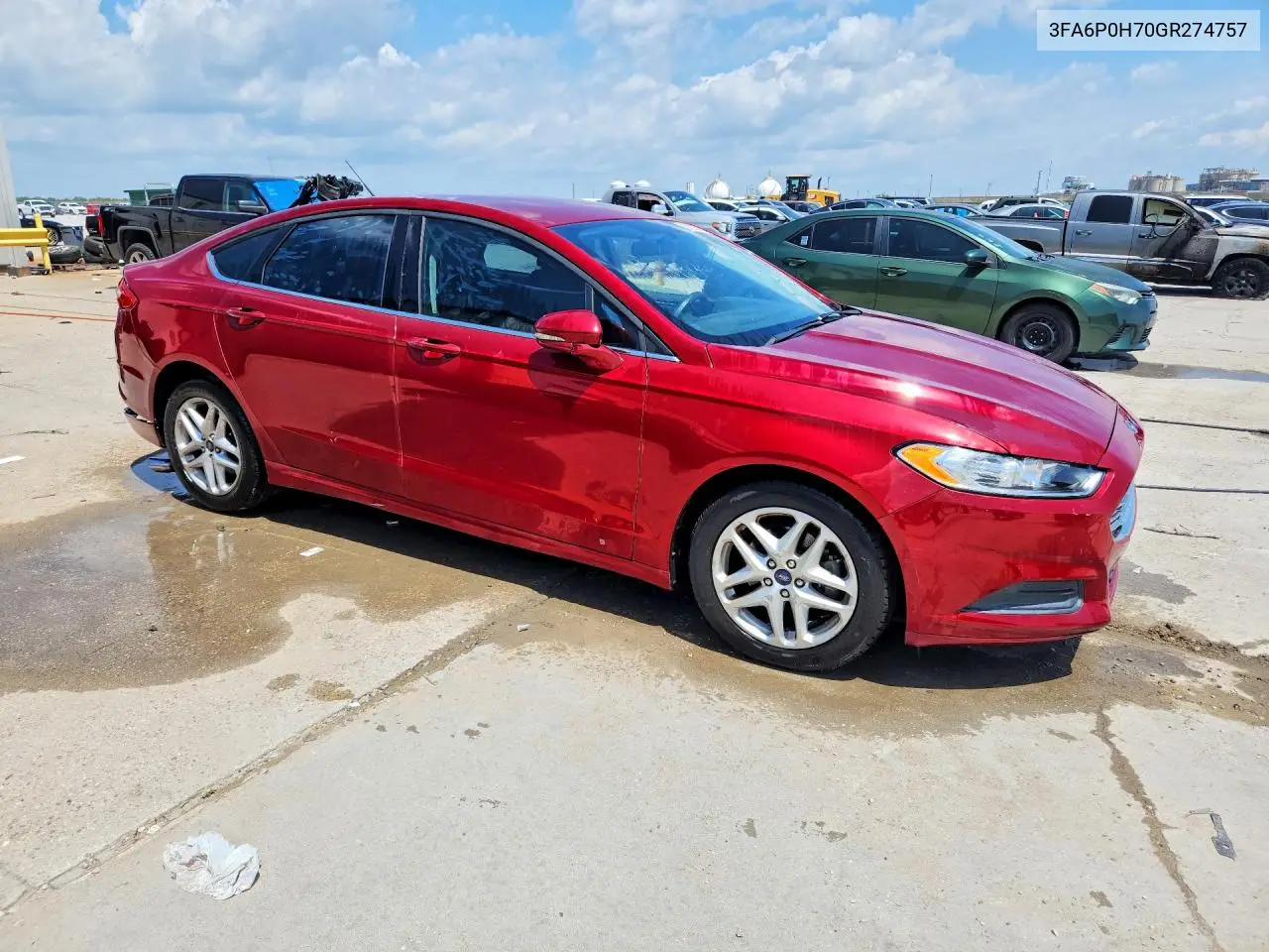 2016 Ford Fusion Se VIN: 3FA6P0H70GR274757 Lot: 61238246