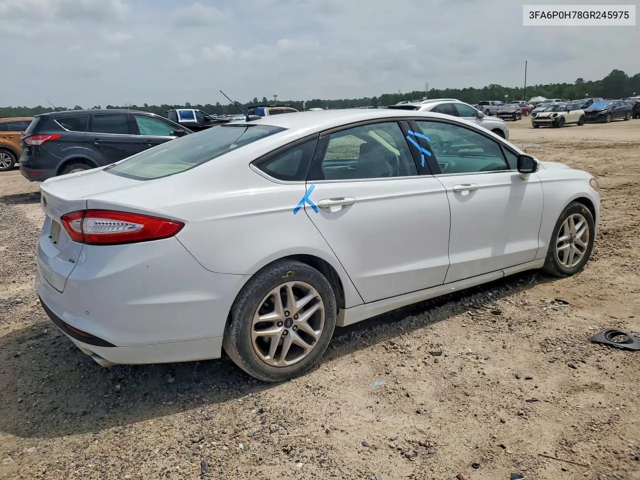 2016 Ford Fusion Se VIN: 3FA6P0H78GR245975 Lot: 61398946