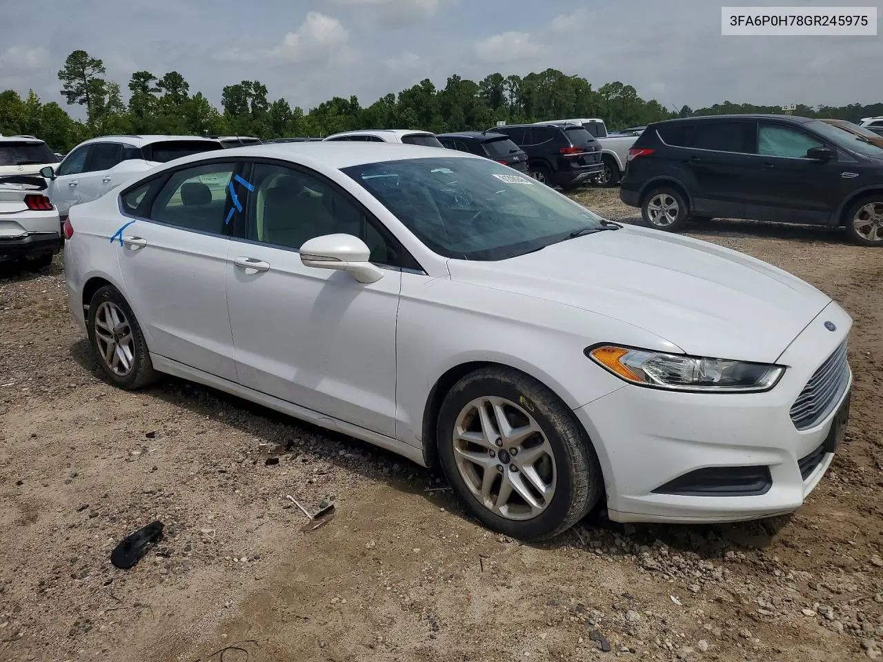 2016 Ford Fusion Se VIN: 3FA6P0H78GR245975 Lot: 61398946