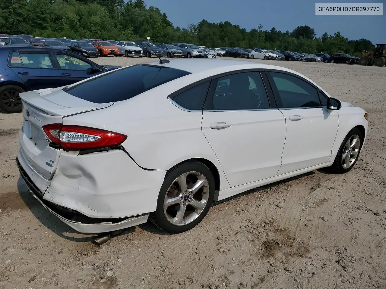2016 Ford Fusion Se VIN: 3FA6P0HD7GR397770 Lot: 61674126