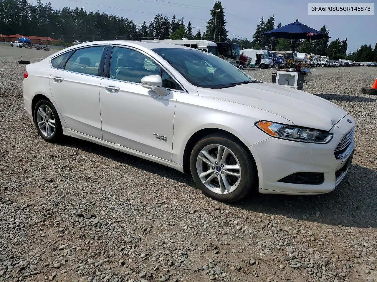 2016 Ford Fusion Titanium Phev VIN: 3FA6P0SU5GR145878 Lot: 61751636