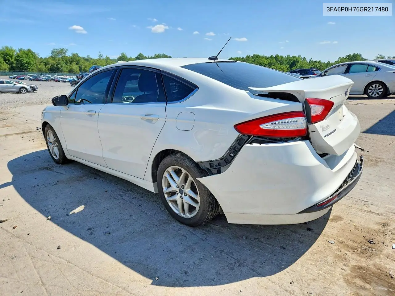 2016 Ford Fusion Se VIN: 3FA6P0H76GR217480 Lot: 61763266