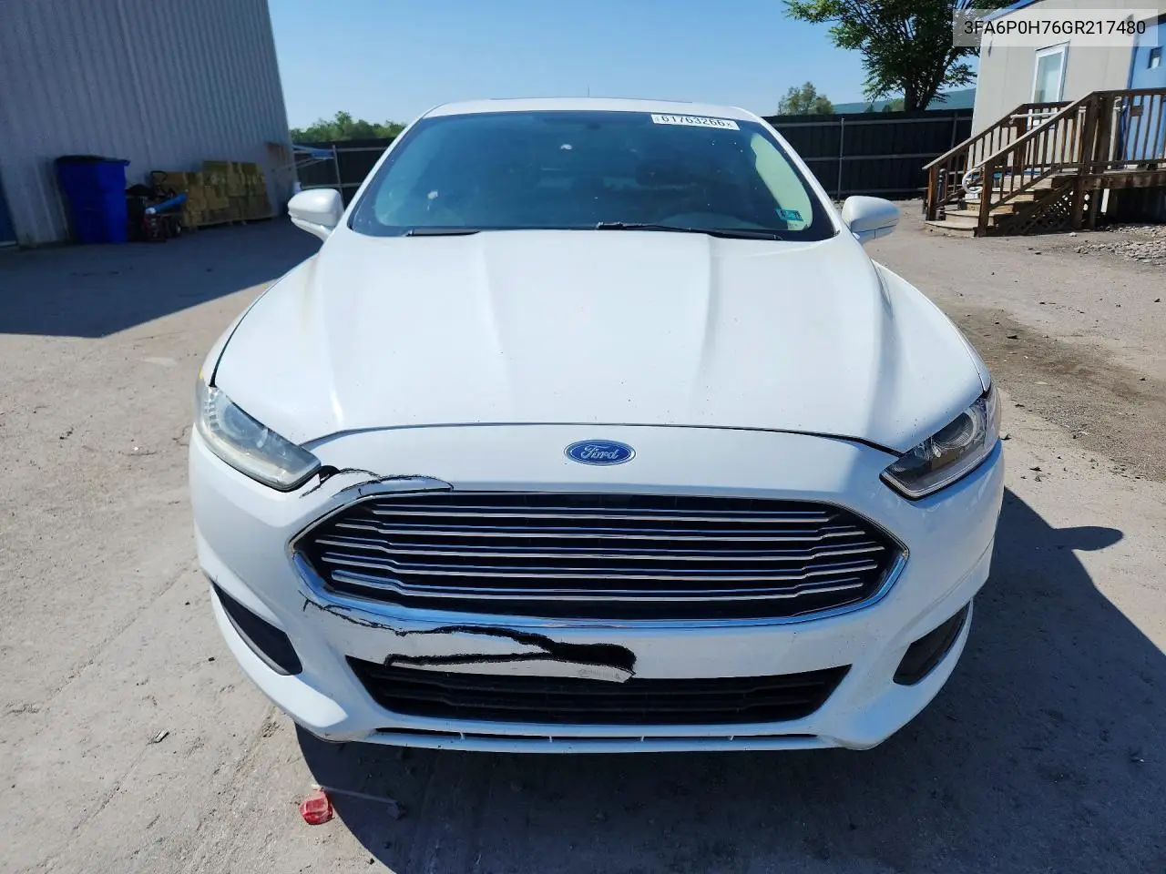 2016 Ford Fusion Se VIN: 3FA6P0H76GR217480 Lot: 61763266