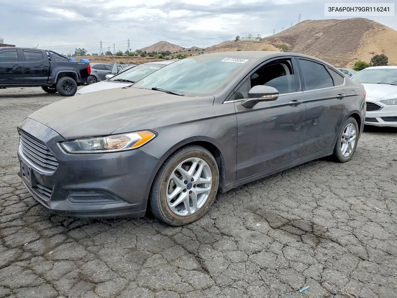 2016 Ford Fusion Se VIN: 3FA6P0H79GR116241 Lot: 61773556
