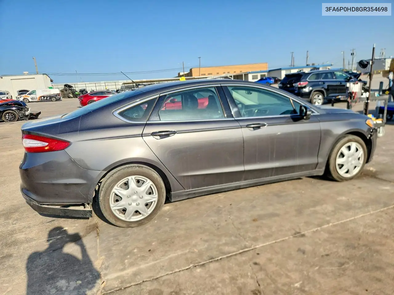 2016 Ford Fusion Se VIN: 3FA6P0HD8GR354698 Lot: 61911526