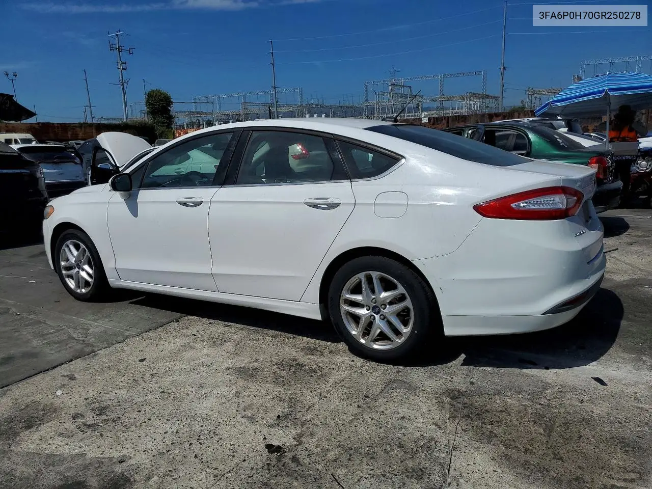 2016 Ford Fusion Se VIN: 3FA6P0H70GR250278 Lot: 61917616