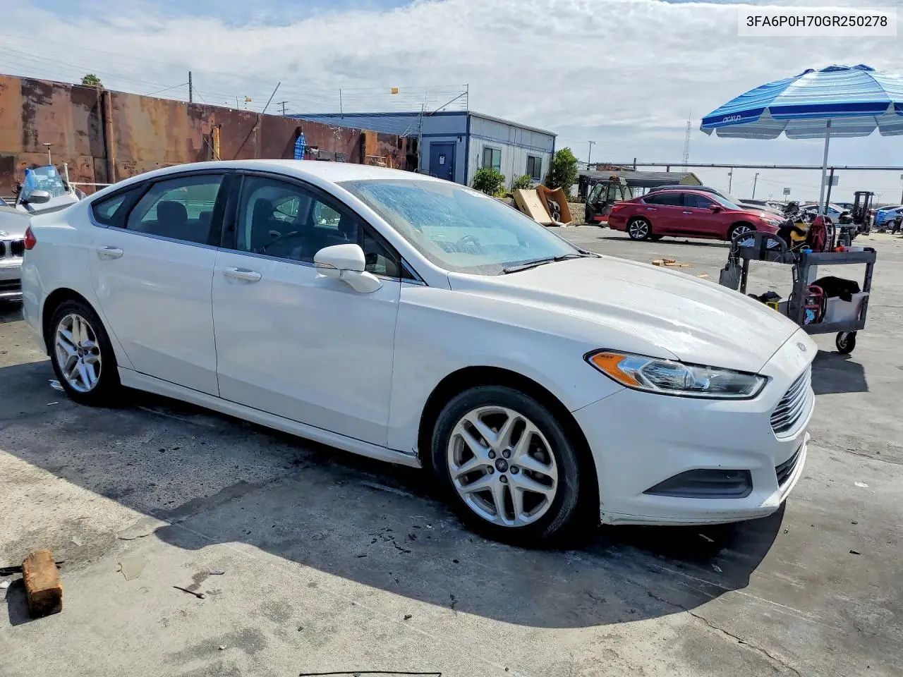 2016 Ford Fusion Se VIN: 3FA6P0H70GR250278 Lot: 61917616