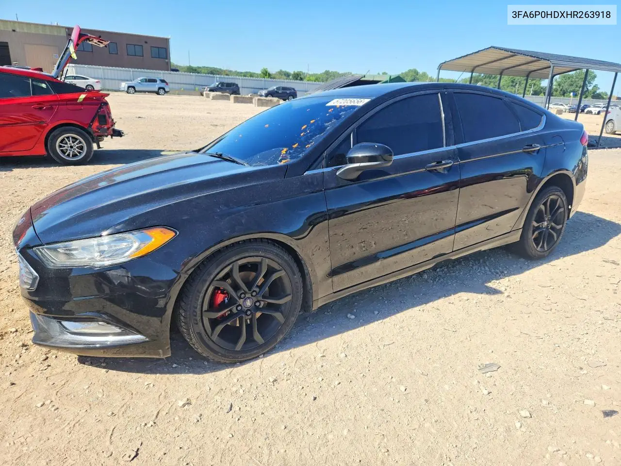 2017 Ford Fusion Se VIN: 3FA6P0HDXHR263918 Lot: 57205656