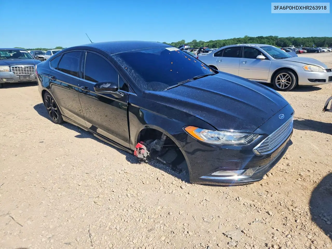 2017 Ford Fusion Se VIN: 3FA6P0HDXHR263918 Lot: 57205656
