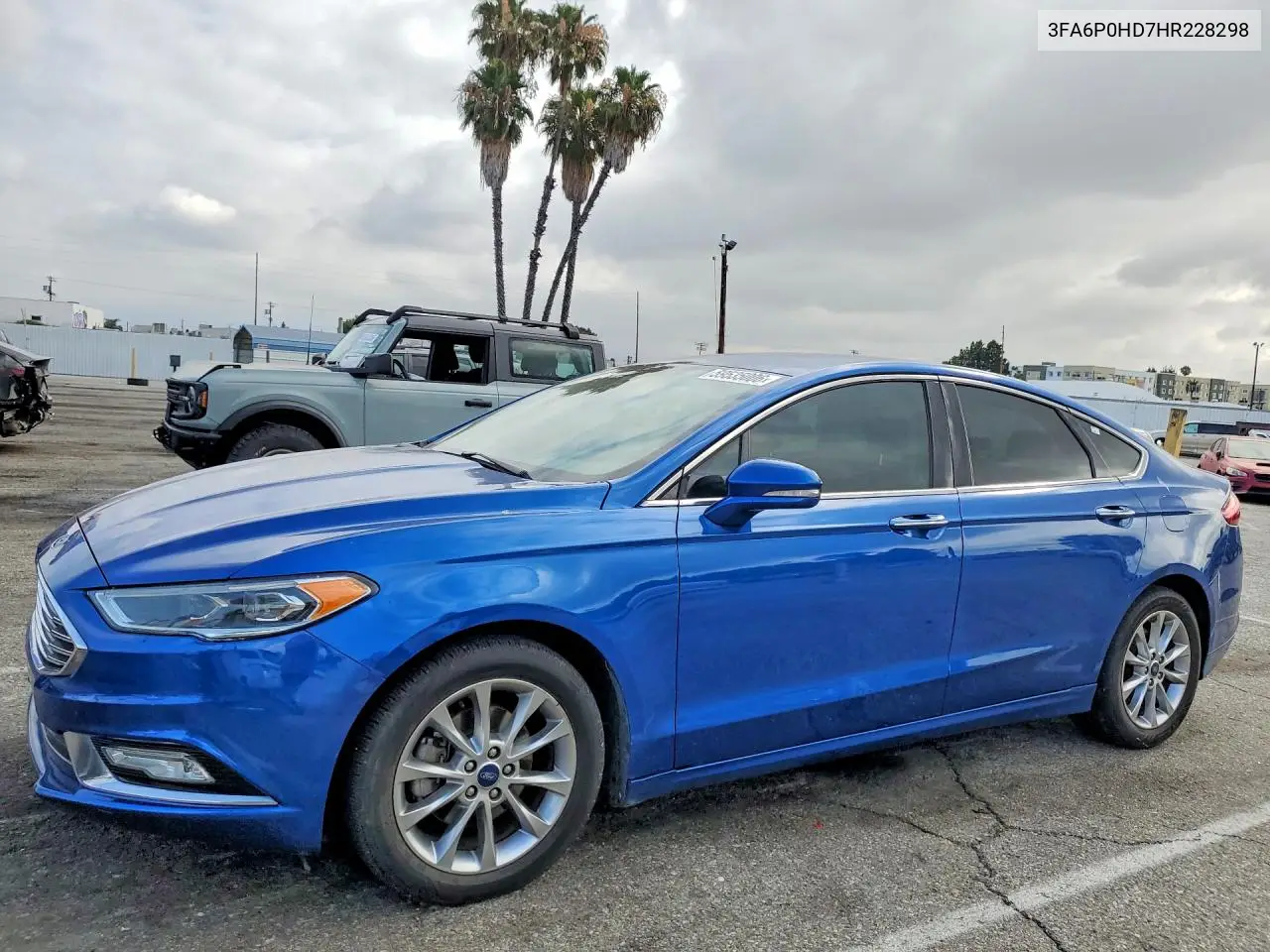 2017 Ford Fusion Se VIN: 3FA6P0HD7HR228298 Lot: 59535006