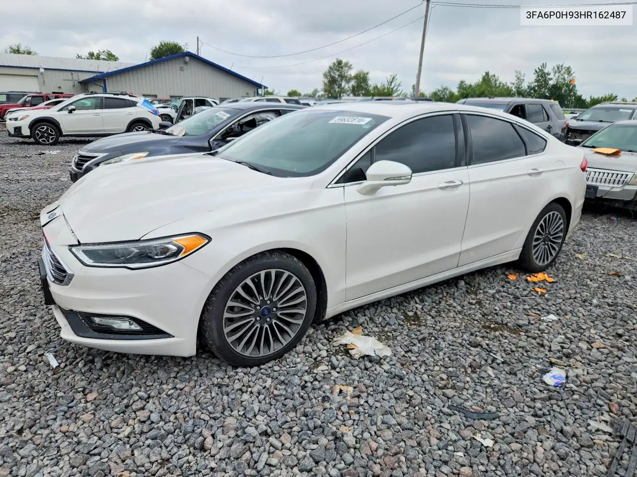 2017 Ford Fusion Se VIN: 3FA6P0H93HR162487 Lot: 59632816