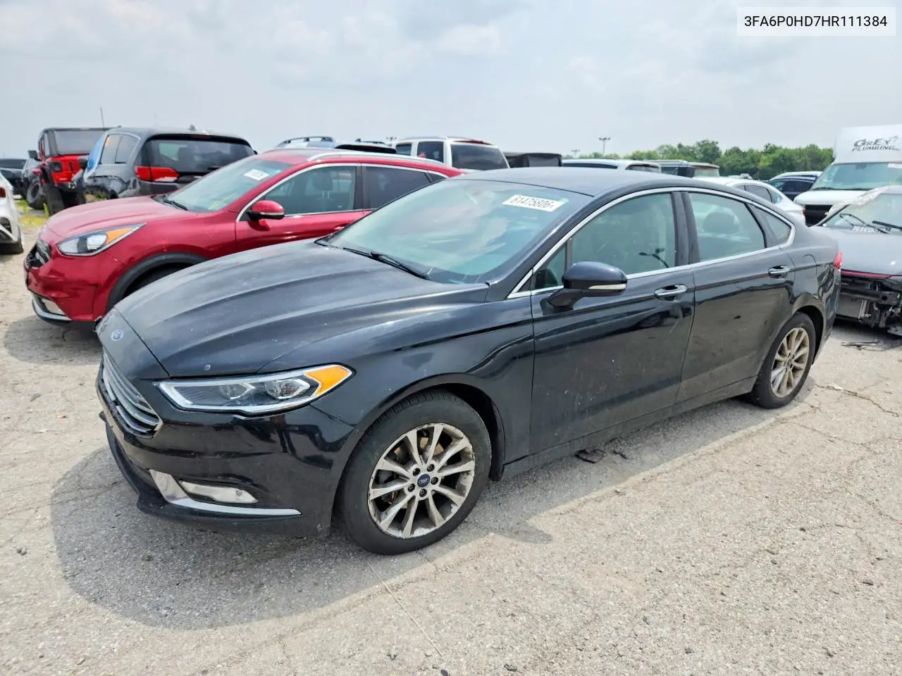 2017 Ford Fusion Se VIN: 3FA6P0HD7HR111384 Lot: 61475806