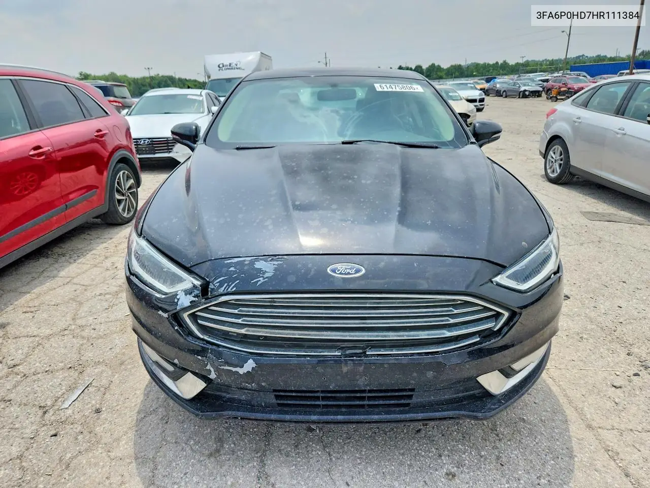 2017 Ford Fusion Se VIN: 3FA6P0HD7HR111384 Lot: 61475806