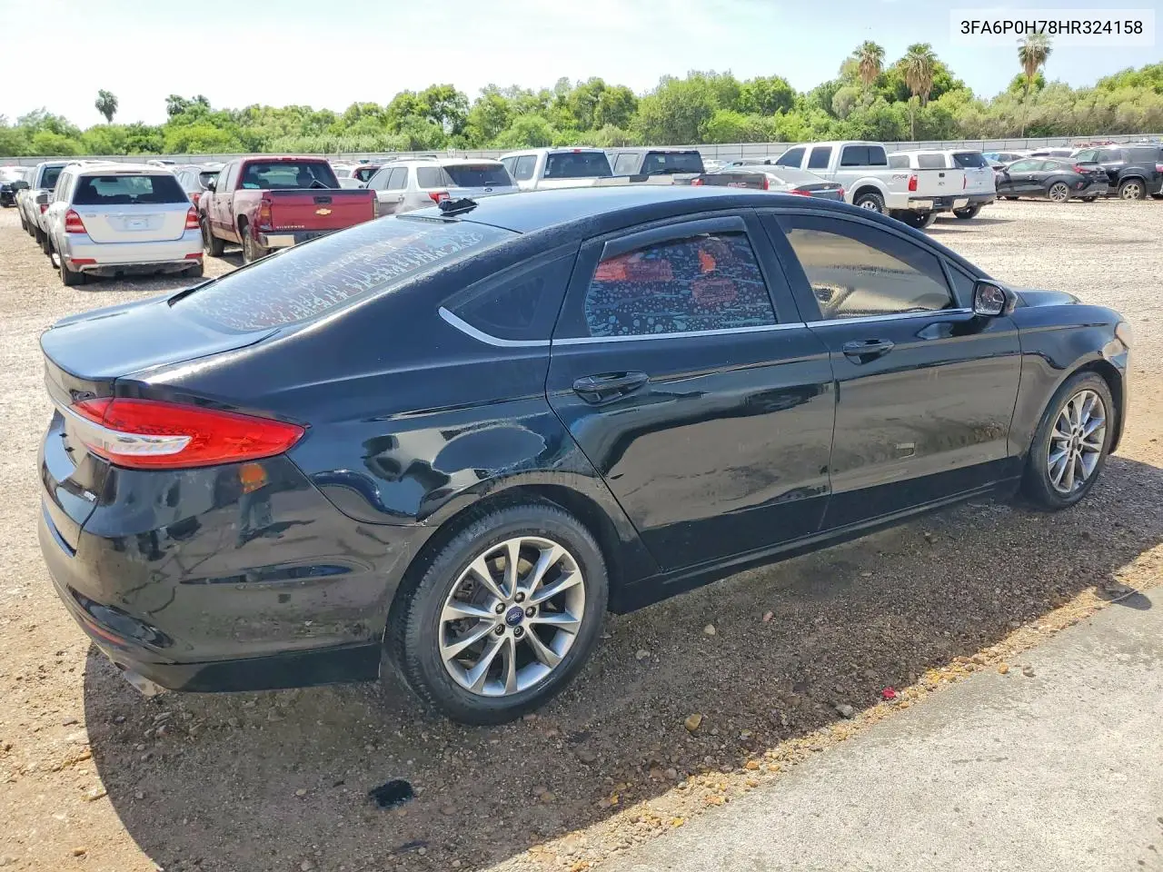2017 Ford Fusion Se VIN: 3FA6P0H78HR324158 Lot: 61737466