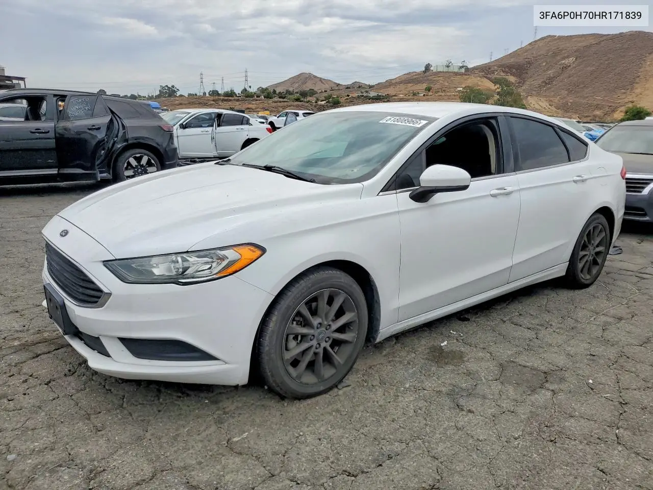 2017 Ford Fusion Se VIN: 3FA6P0H70HR171839 Lot: 61808966
