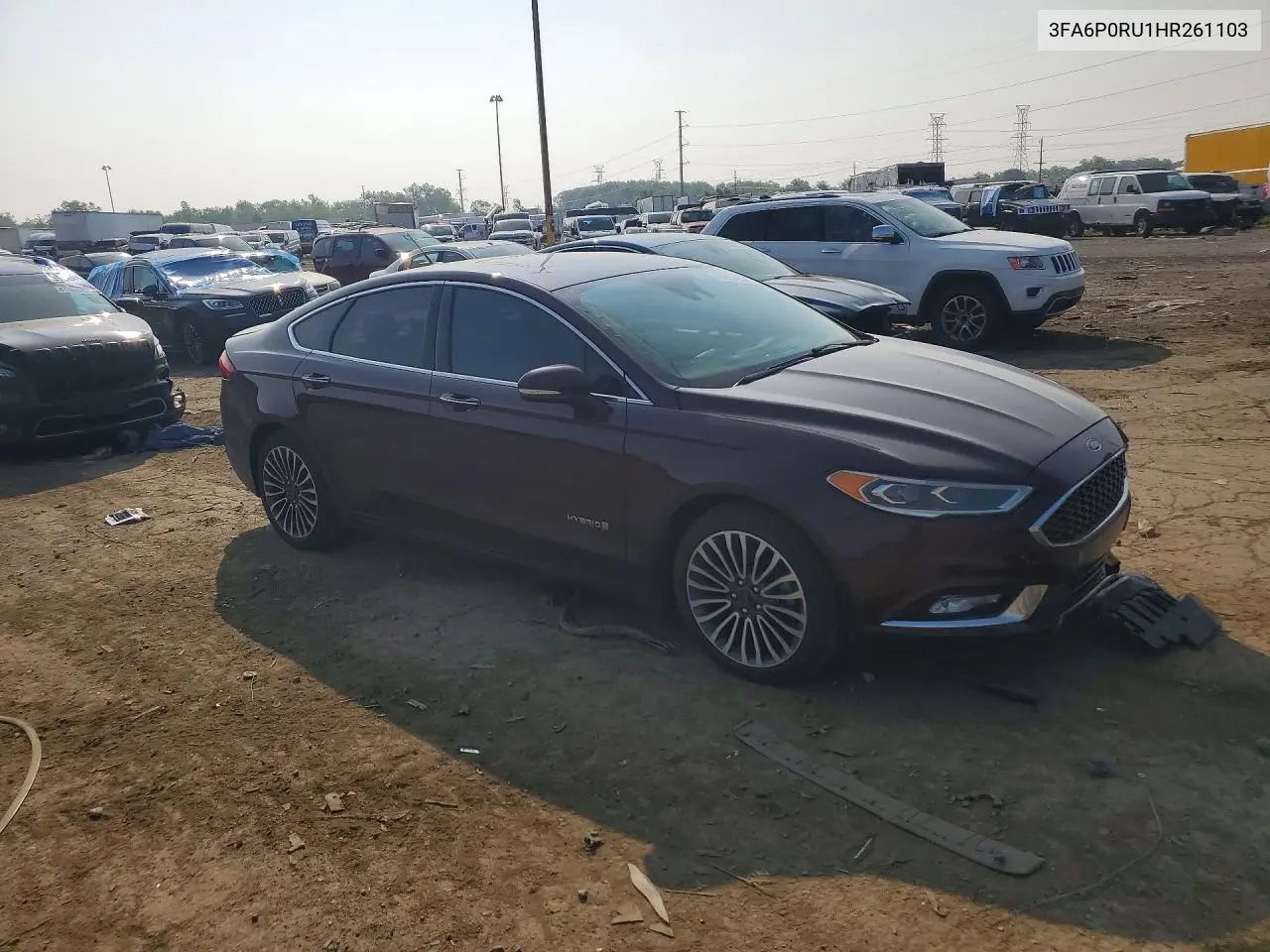 2017 Ford Fusion Titanium Hev VIN: 3FA6P0RU1HR261103 Lot: 61867936