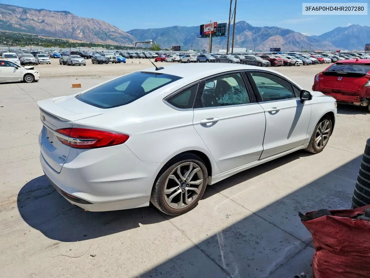 2017 Ford Fusion Se VIN: 3FA6P0HD4HR207280 Lot: 61924066