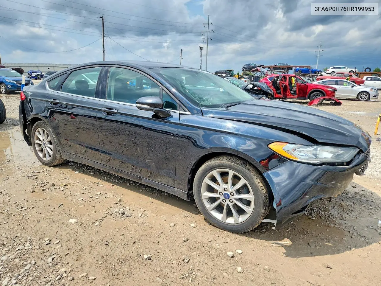 2017 Ford Fusion Se VIN: 3FA6P0H76HR199953 Lot: 61997186