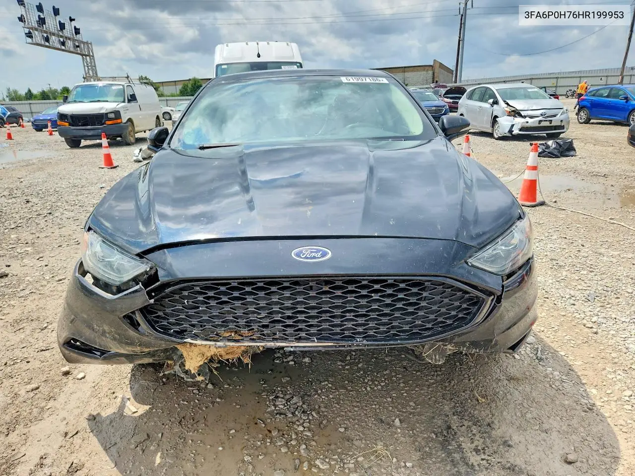 2017 Ford Fusion Se VIN: 3FA6P0H76HR199953 Lot: 61997186