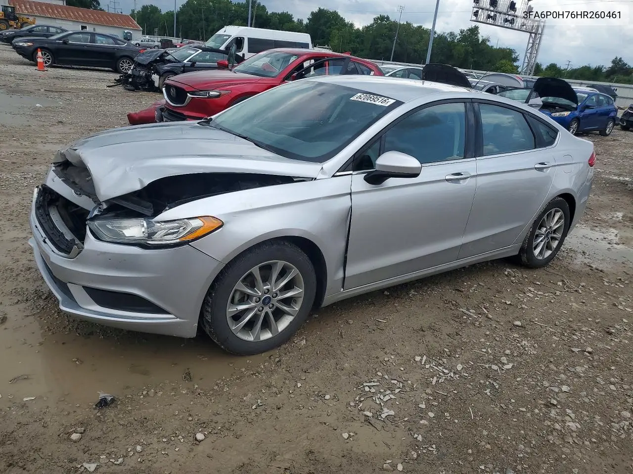 2017 Ford Fusion Se VIN: 3FA6P0H76HR260461 Lot: 62069516