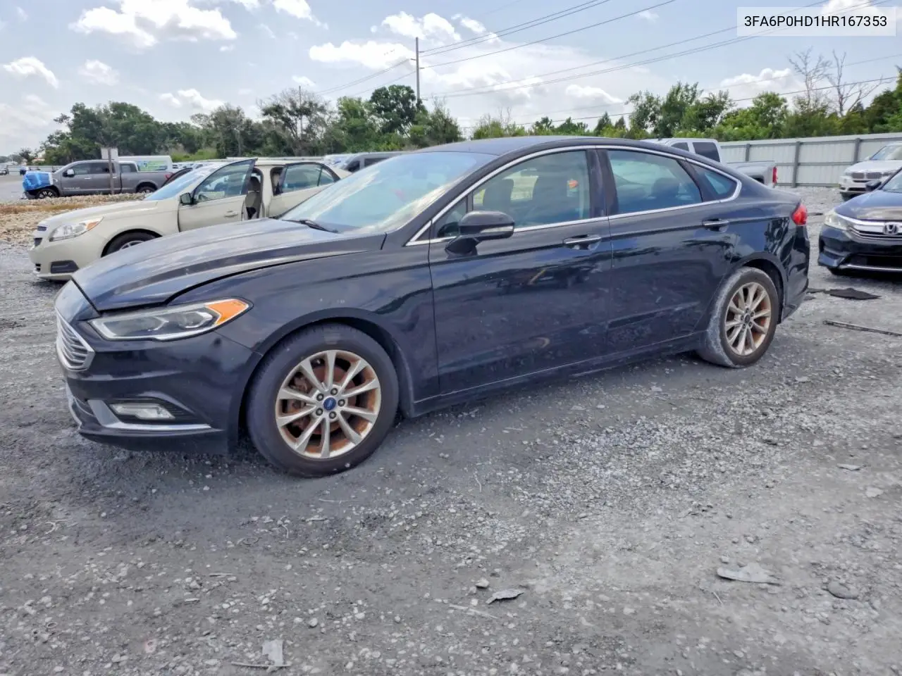 2017 Ford Fusion Se VIN: 3FA6P0HD1HR167353 Lot: 62156656