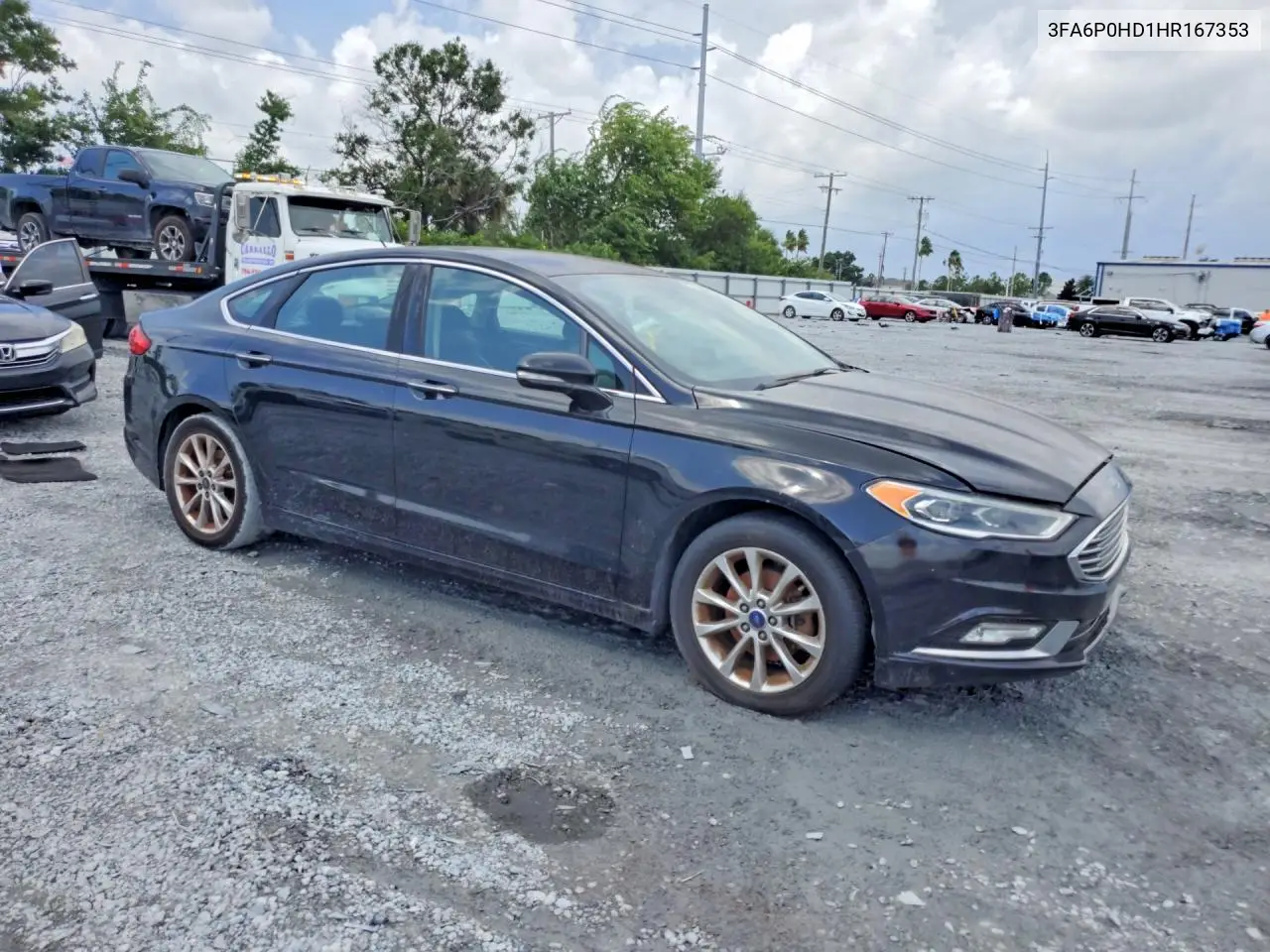 2017 Ford Fusion Se VIN: 3FA6P0HD1HR167353 Lot: 62156656