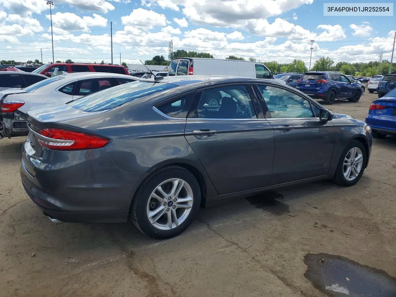 2018 Ford Fusion Se VIN: 3FA6P0HD1JR252554 Lot: 58087026