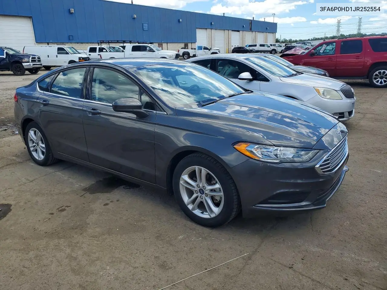 2018 Ford Fusion Se VIN: 3FA6P0HD1JR252554 Lot: 58087026