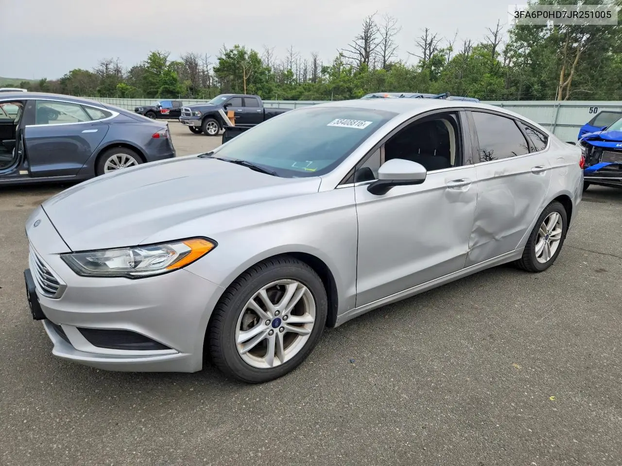 2018 Ford Fusion Se VIN: 3FA6P0HD7JR251005 Lot: 58408816