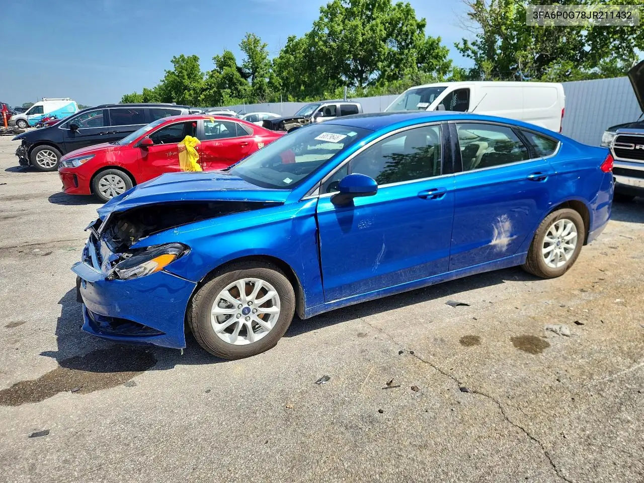 2018 Ford Fusion S VIN: 3FA6P0G78JR211432 Lot: 58579646