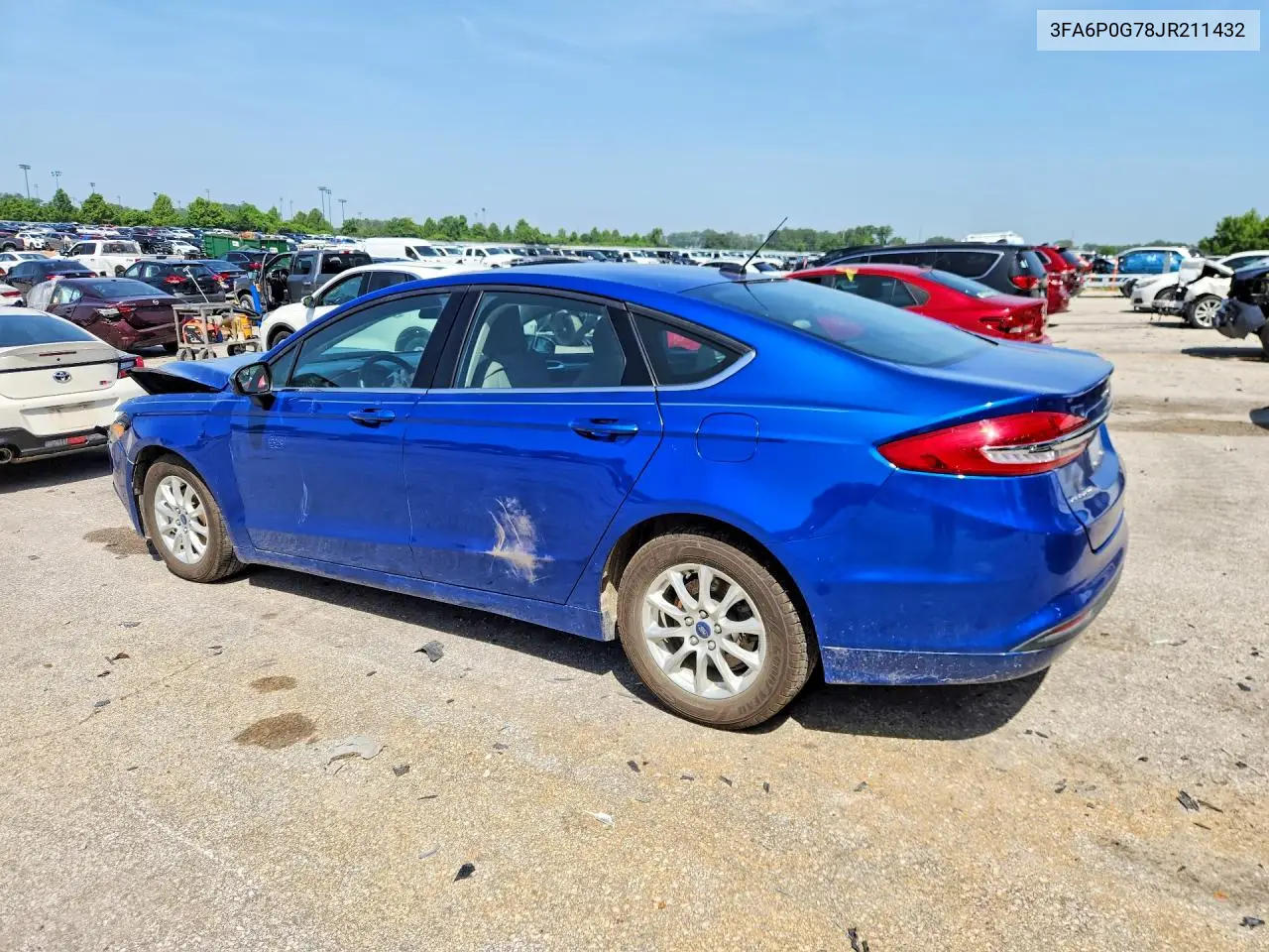 2018 Ford Fusion S VIN: 3FA6P0G78JR211432 Lot: 58579646