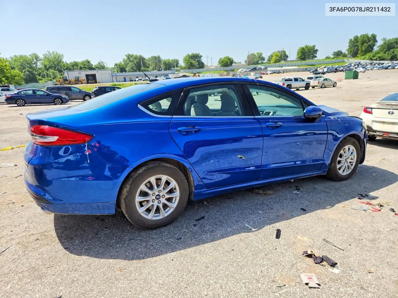 2018 Ford Fusion S VIN: 3FA6P0G78JR211432 Lot: 58579646